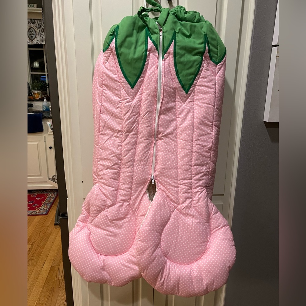 Handmade Strawberry Stroller Bunting Bag